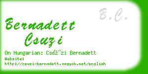 bernadett csuzi business card